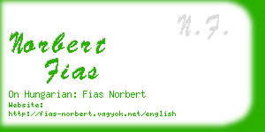 norbert fias business card
